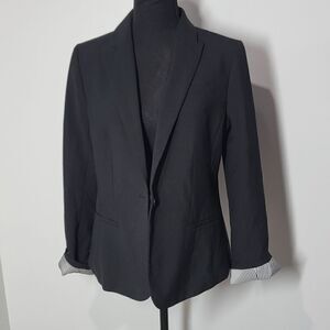 Gap Women's Black Wool Blend Classic Fit Jacket